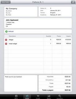 Fattura al volo con Invoice2go - iPad!