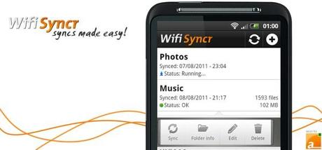 Wifi Syncr : Sincronizzare semplicemente smartphone e Tablet android con pc Windows