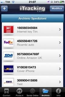 Controlla lo stato delle tue spedizioni con i maggiori corrieri postali del mondo con l'app iTracking