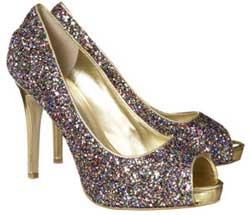 Lace and glitter shoes..