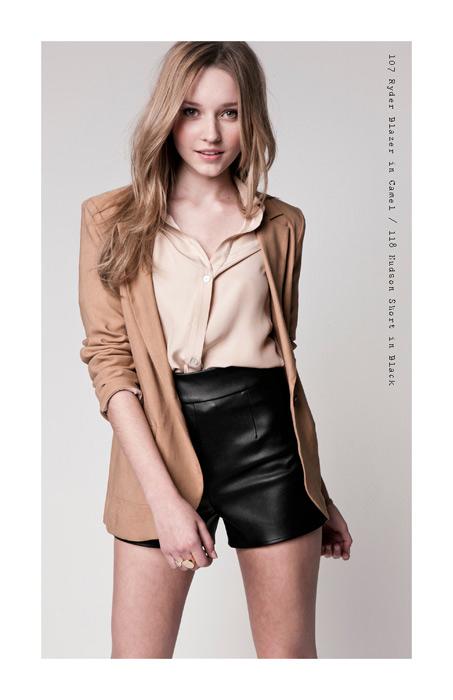 Paper Crown Fall 2011 Blazer e leather shorts