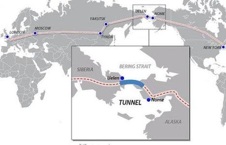 Un tunnel da 70 miliardi di euro unirà la Siberia all’Alaska