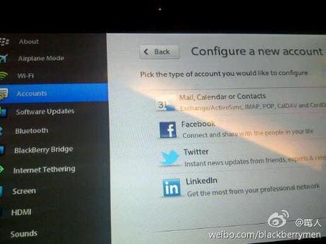 Ecco le prime immagini del BlackBerry PlayBook OS 2.0