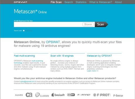 Metascan, un antivirus online