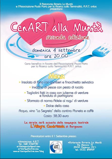 CenART: cibo, vino, spettacolo e solidarietà!