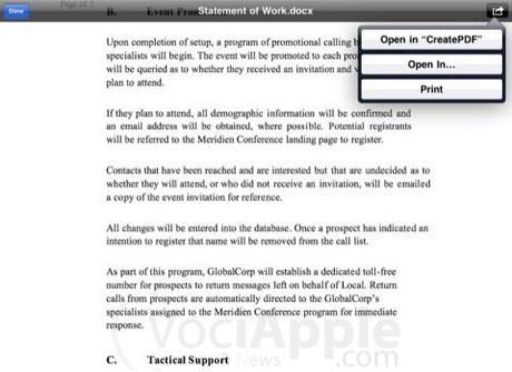 Nuova Applicazione Adobe CreatePDF per la creazione di PDF su iPhone iPad
