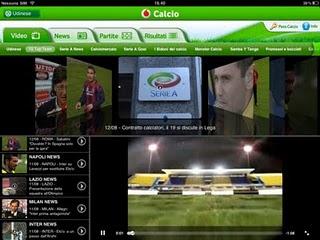 Il calcio sempre con te con l'app Vodafone Calcio per iPad.