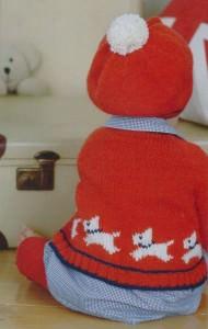 Vintage: il mini-cardigan con i cagnolini