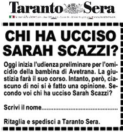 Sarah Scazzi: una testata locale cerca scommesse