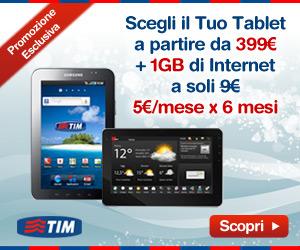 Scegli il tuo Tablet con 1GB di Internet al mese