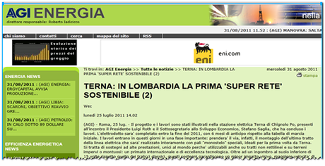 Terna: in Lombardia la Prima 'Super Rete' Sostenibile