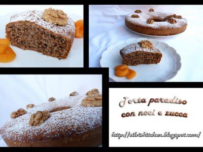 Torta paradiso con noci e zucca