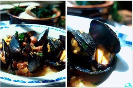 Insalata di cozze e fagioli : legumi e molluschi di fine estate....