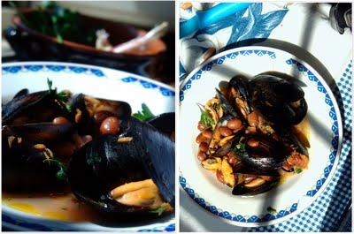 Insalata di cozze e fagioli : legumi e molluschi di fine estate....