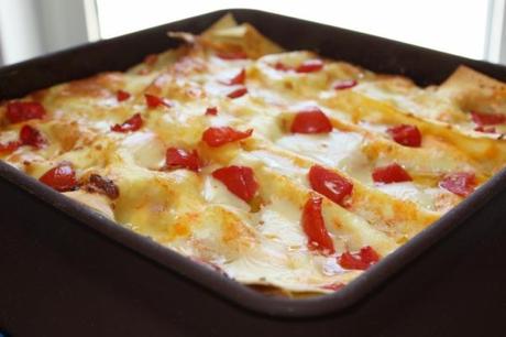 Lasagna estiva con melanzane e pomodorini