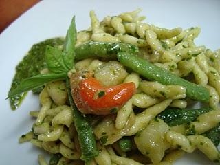 Trofie con capesante e pesto