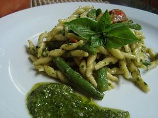 Trofie con capesante e pesto