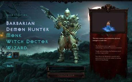 Diablo III, nuove immagini trapelate dalla Beta chiusa, menu, loading e personaggi