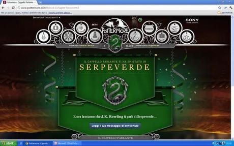 La mia esperienza su pottermore (NO SPOILER)