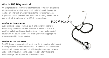 Apple – Servizi di diagnostica remota  – iOS Diagnostics