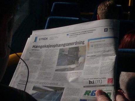 Una foto di un giornale danese.