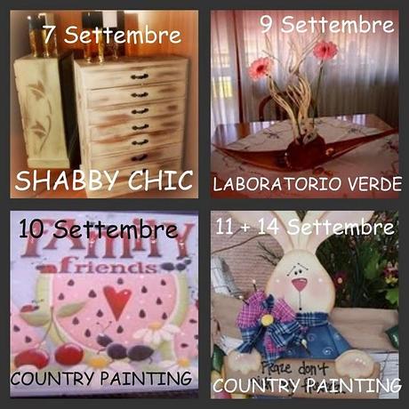 CORSI, FIERE E NOVITA' D'AUTUNNO!!! COUNTRY, DECORATIVE, SHABBY E TANTO TANTISSIMO ALTRO!!!