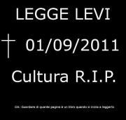 Legge Levi, R.I.P Cultura Italiana!