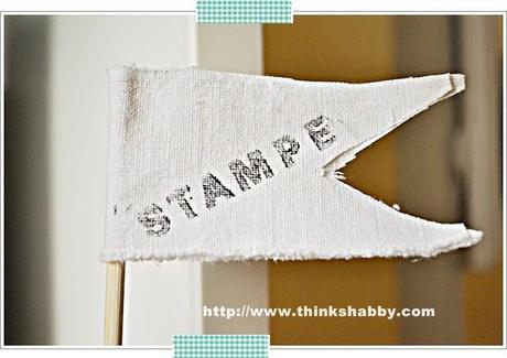 DIY: old stamp and flag
