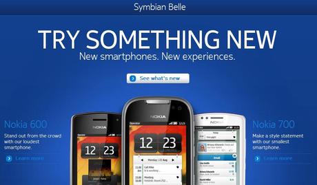 E’ arrivato il sito ufficiale di Symbian Belle!