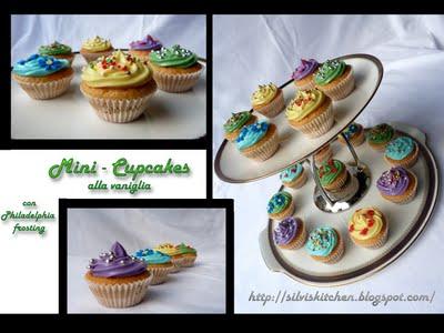 Mini cupcakes alla vaniglia con philadelphia-frosting