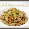 Fusilli di farro ai carciofi e piselli