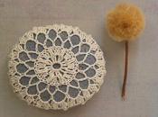 crocheted lace stone