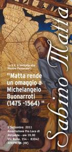 Mostra di pittura: Sabino Matta rende omaggio a Michelangelo Buonarroti