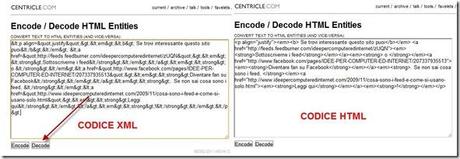 codice xml in html