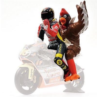 Valentino Rossi (+ Chicken) GP 250 Barcelona 1998 by Minichamps