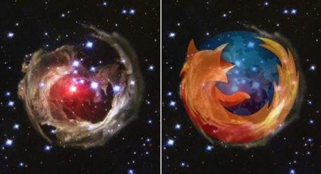Il Logo di Firefox scovato nel cielo profondo