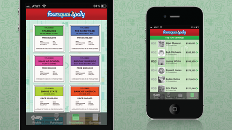 Monopoly + Foursquare = Foursquaropoly