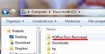 docs recovered Office Regenerator: recuperare documenti Microsoft Office perduti