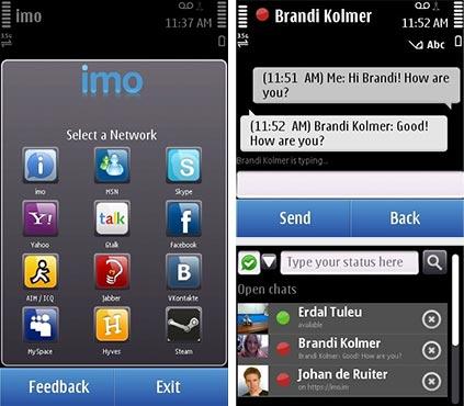 Tutte le chat, social network, messenger in una App : imo.im per smartphone Nokia Symbian