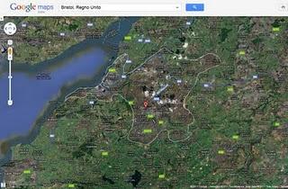 Bristol vista dal satellite: Suburbia all'Americana