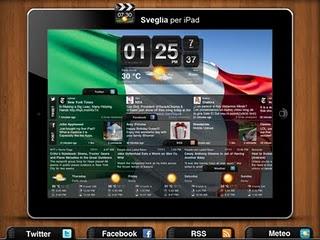 Sveglia per iPad - Reti Sociali, Meteo & Allarme