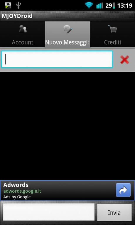 screenshot 1 Invia SMS gratuiti ed illimitati con MjoyDroid