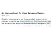 Apple pubblica nuove linee guida agli sviluppatori, interfacciarsi backup iCloud
