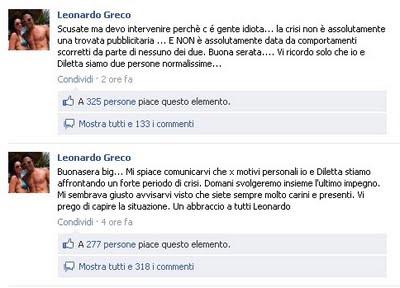 La crisi ha messo mano anche tra Leonardo Greco e Diletta Pagliano