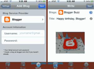 Blogger Mobile, aggiorna il tuo blog da iPhone