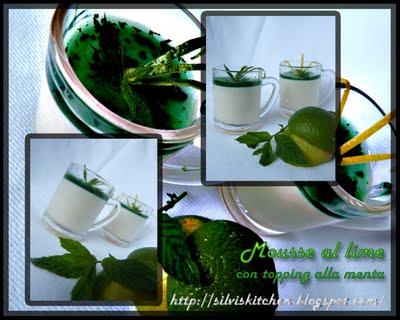 Mousse al lime con topping alla menta