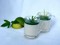 Mousse al lime con topping alla menta