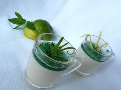 Mousse al lime con topping alla menta