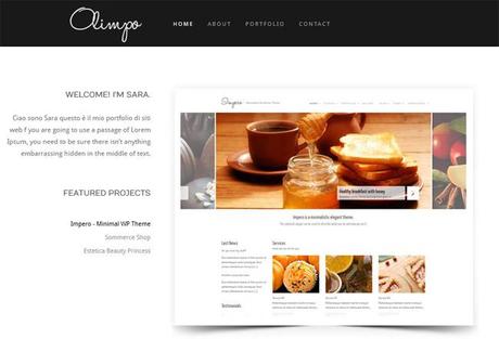 Olimpo, il nuovo portfolio template (free) da YIW