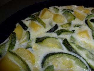 FRITTATA BIANCA DI ZUCCHINE E PATATE PROFUMATA AL BASILICO